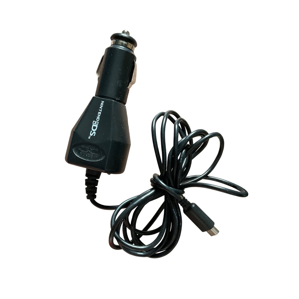 Nintendo DS Car Adapter Charger Black OEM Official‎ Accessory 12V Power Cable